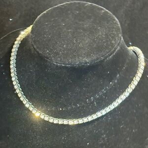 Elegant S925 Silver and Moissanite Tennis Necklace